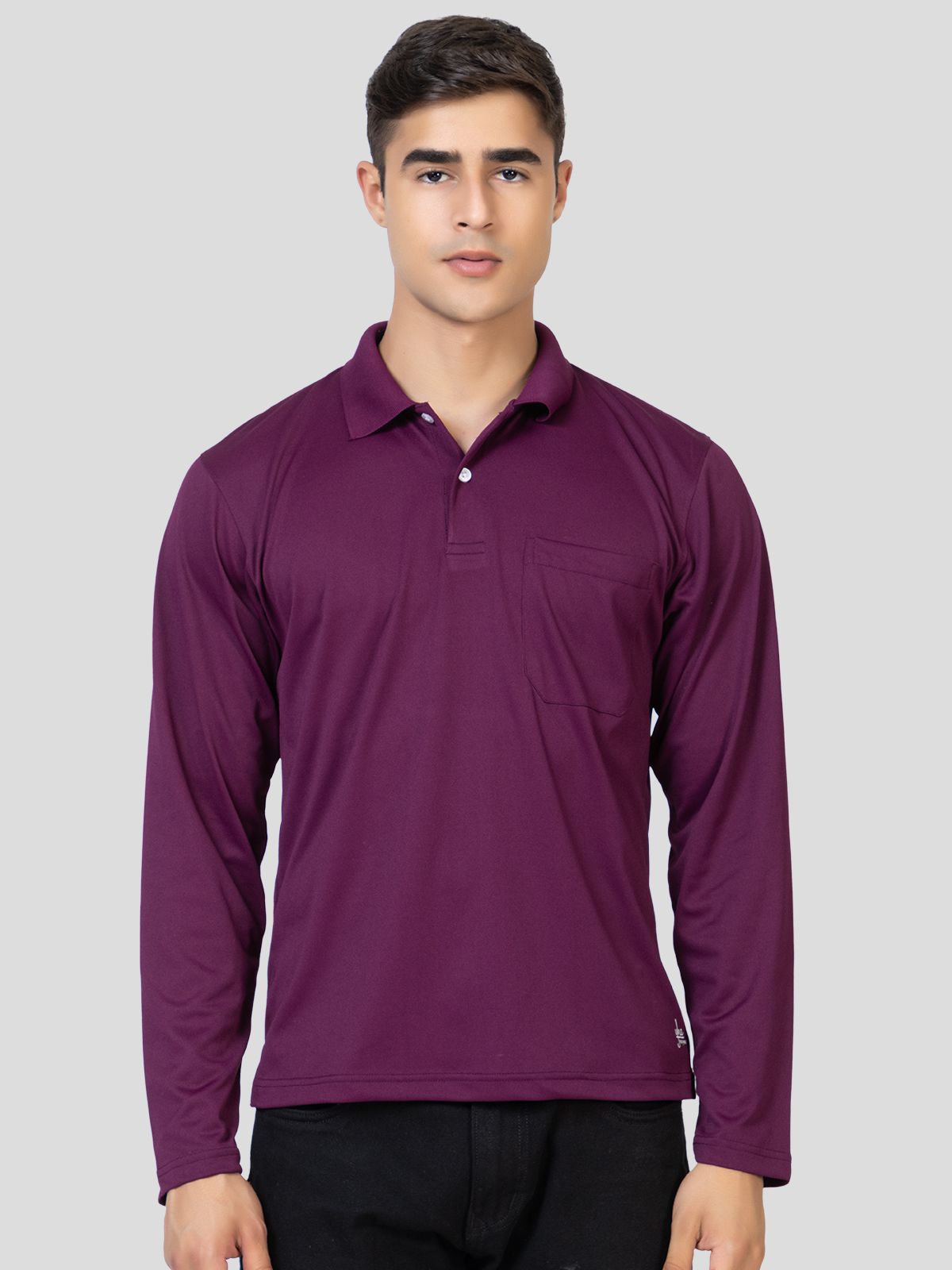     			YHA - Purple Cotton Blend Regular Fit Men's Polo T Shirt ( Pack of 1 )