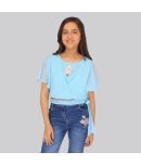 Cutecumber Pack of 1 Girls Georgette Top ( Blue )