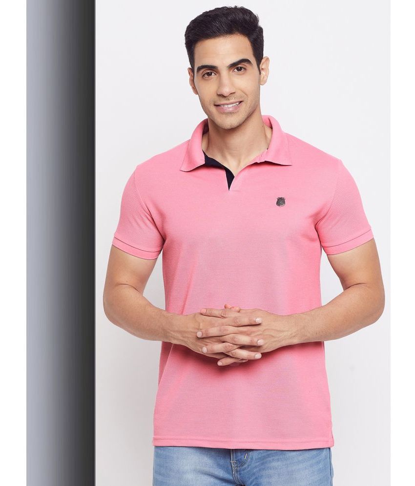     			HARBOR N BAY - Pink Cotton Blend Regular Fit Men's Polo T Shirt ( Pack of 1 )