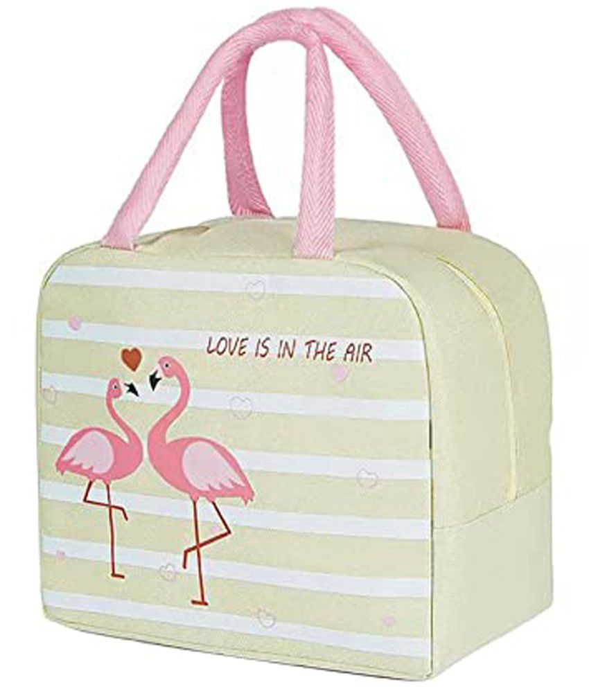     			House Of Quirk - Cream Polyester Lunch Bag