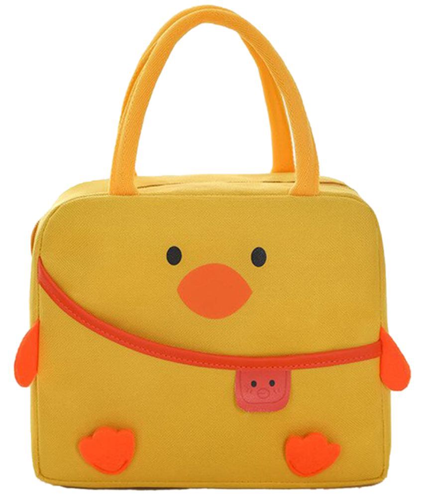     			House Of Quirk - Yellow Polyester Lunch Bag