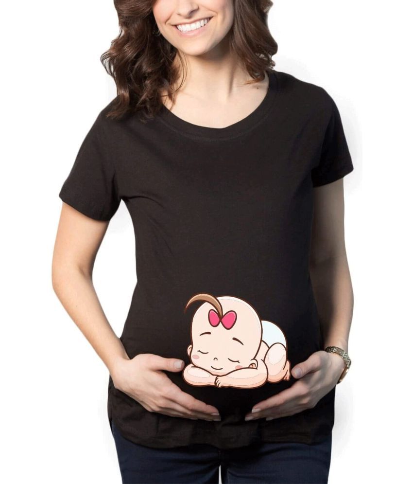     			Jammy Johns Black Cotton Maternity Shirts Single