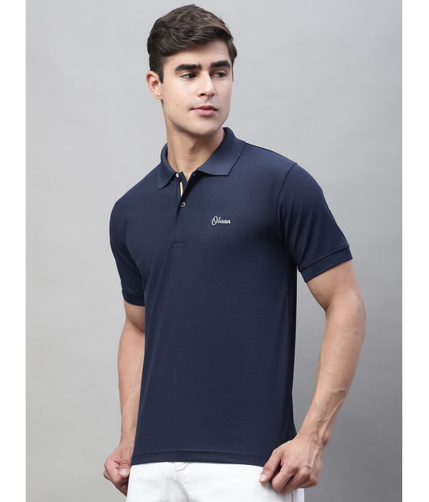     			OBAAN - Blue Cotton Blend Regular Fit Men's Polo T Shirt ( Pack of 1 )