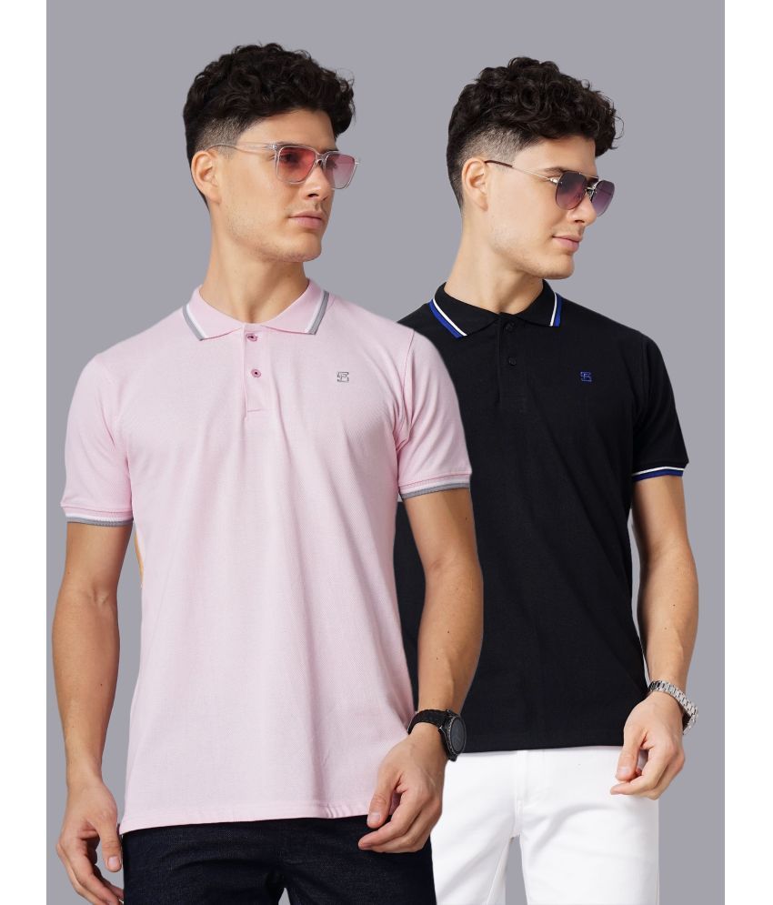     			Paul Street - Multicolor Cotton Slim Fit Men's Polo T Shirt ( Pack of 2 )