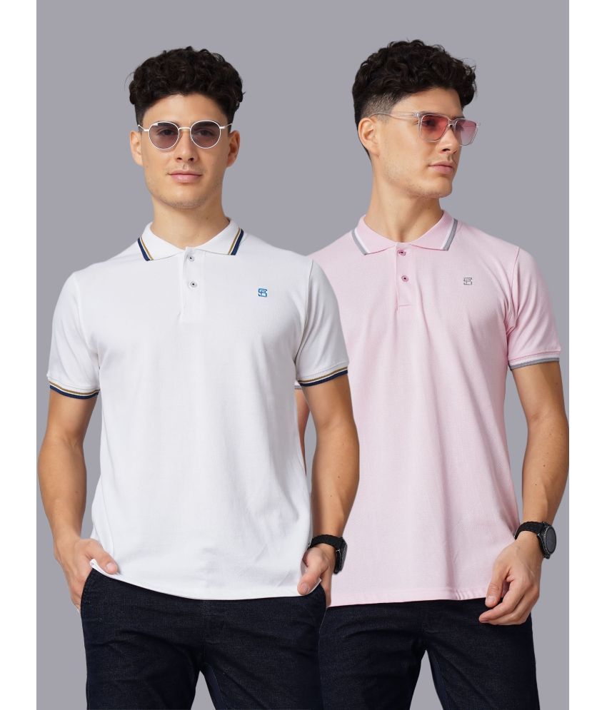     			Paul Street - Multicolor Cotton Slim Fit Men's Polo T Shirt ( Pack of 2 )