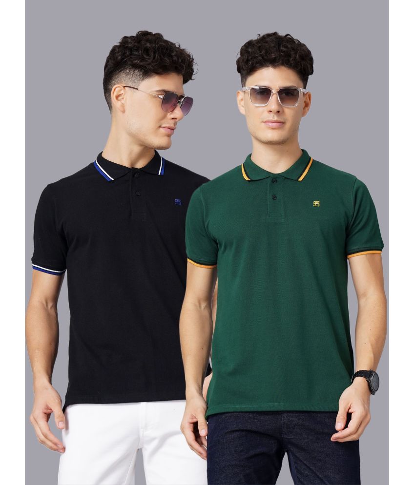     			Paul Street - Multicolor Cotton Slim Fit Men's Polo T Shirt ( Pack of 2 )