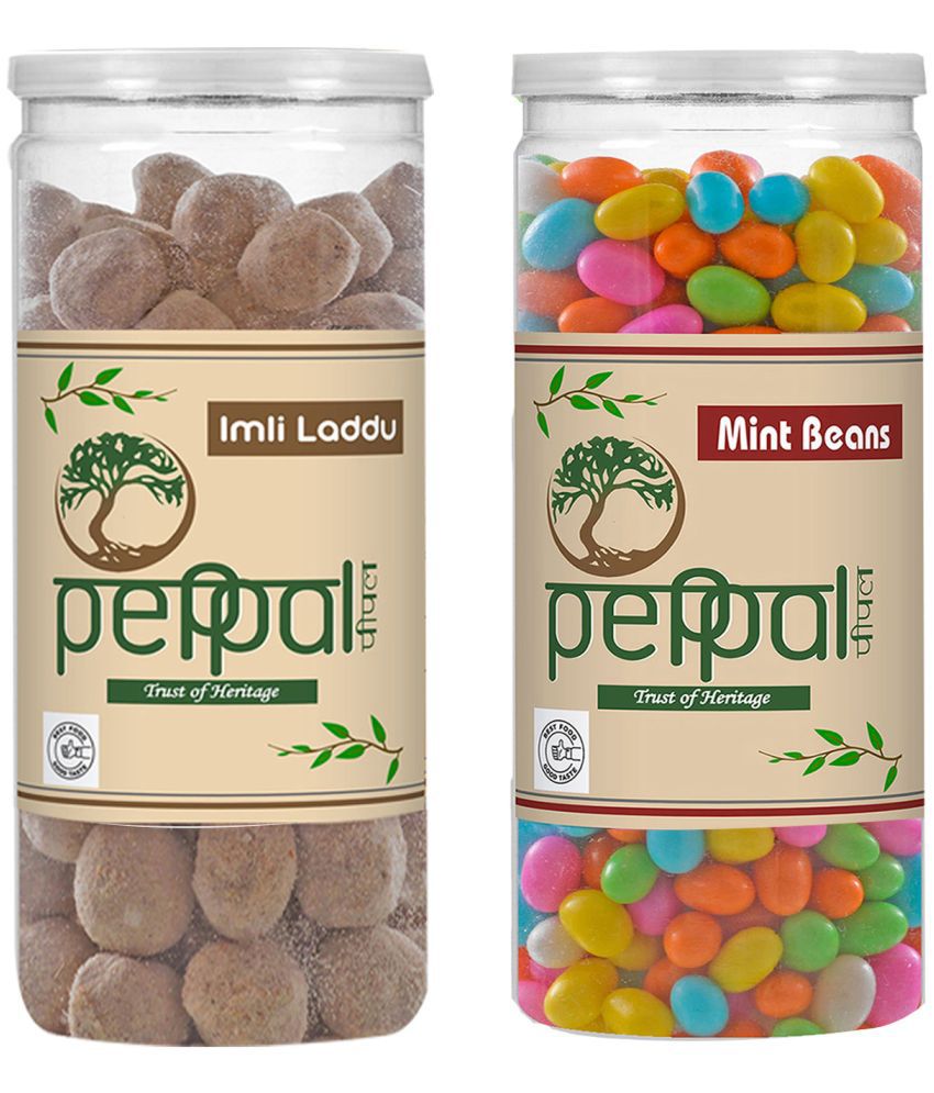     			Peppal Mint Beans 250 g and Imli laddu 200g Candy Drops 450 gm