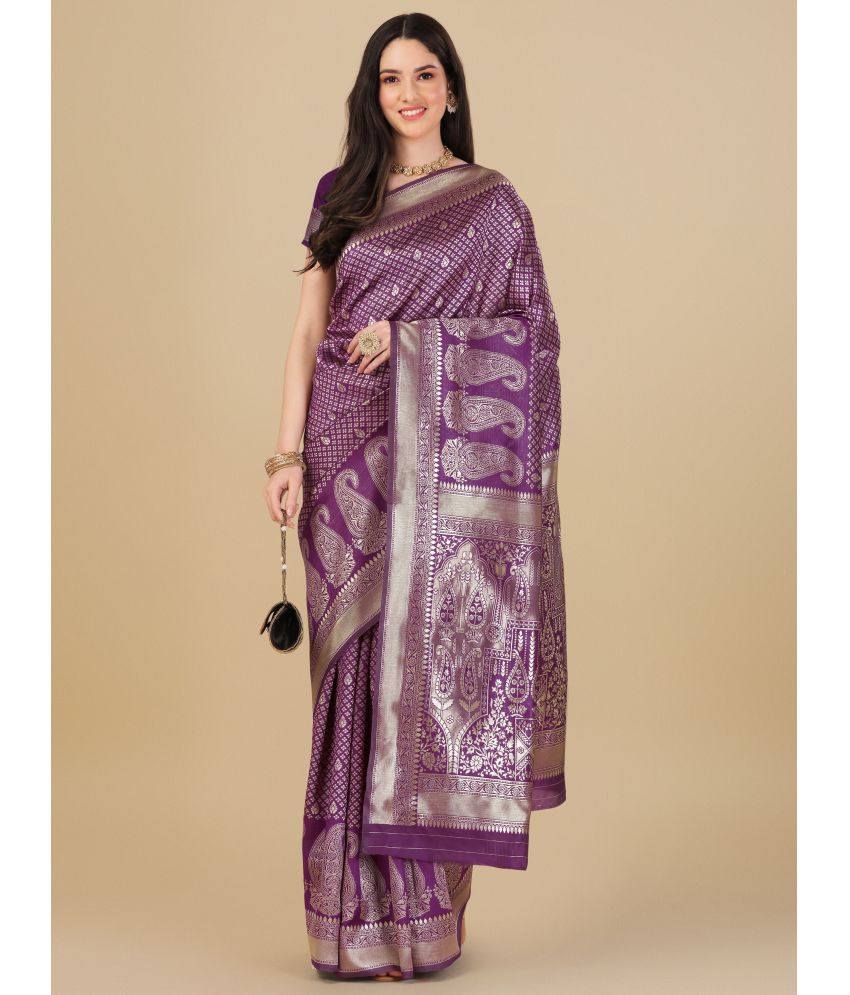     			Rekhamaniyar Fashions - Magenta Art Silk Saree With Blouse Piece ( Pack of 1 )