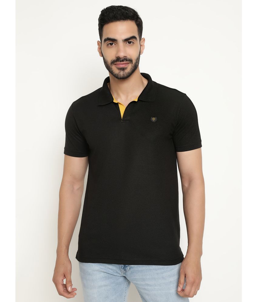     			Duke - Black Cotton Blend Slim Fit Men's Polo T Shirt ( Pack of 1 )