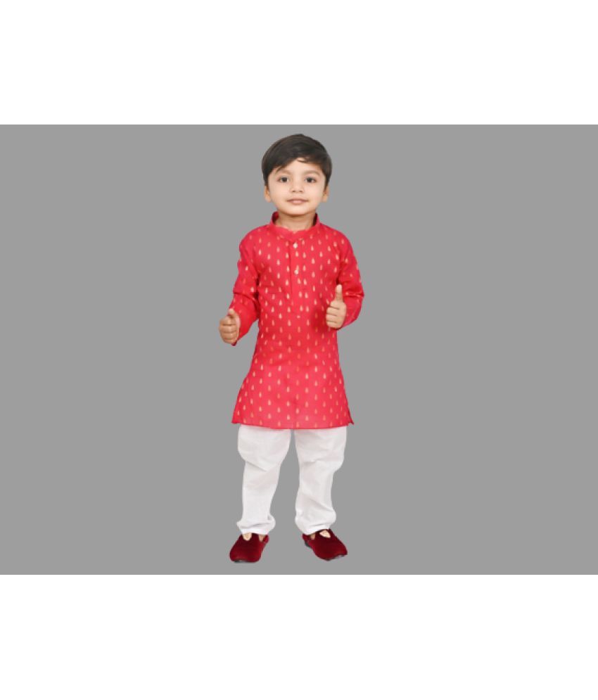     			JCT DRESSES - Pink Cotton Boys Kurta Sets ( Pack of 1 )