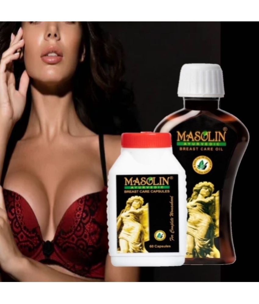     			MASOLIN HERBAL Bre@st Care Oil & Capsule Oil 2 no.s Pack Of 1