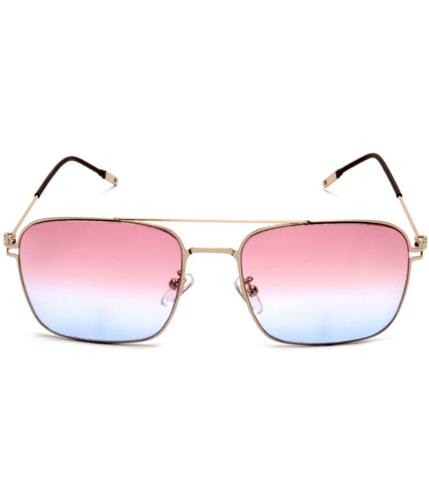     			MESPEE - Gold Square Sunglasses ( Pack of 1 )