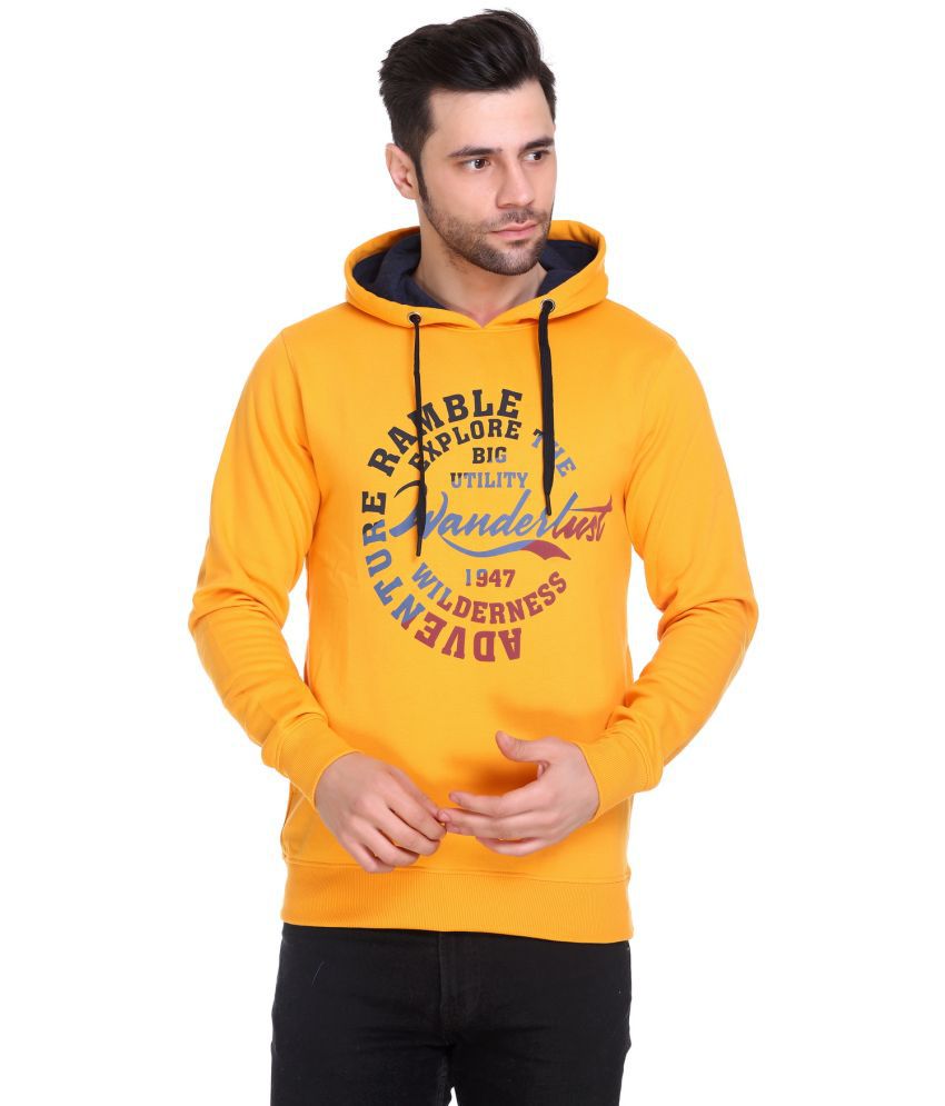     			TK TUCK INN - Yellow Fleece Regular Fit Men's Sweatshirt ( Pack of 1 )