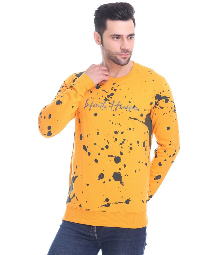     			TK TUCK INN - Yellow Fleece Regular Fit Men's Sweatshirt ( Pack of 1 )