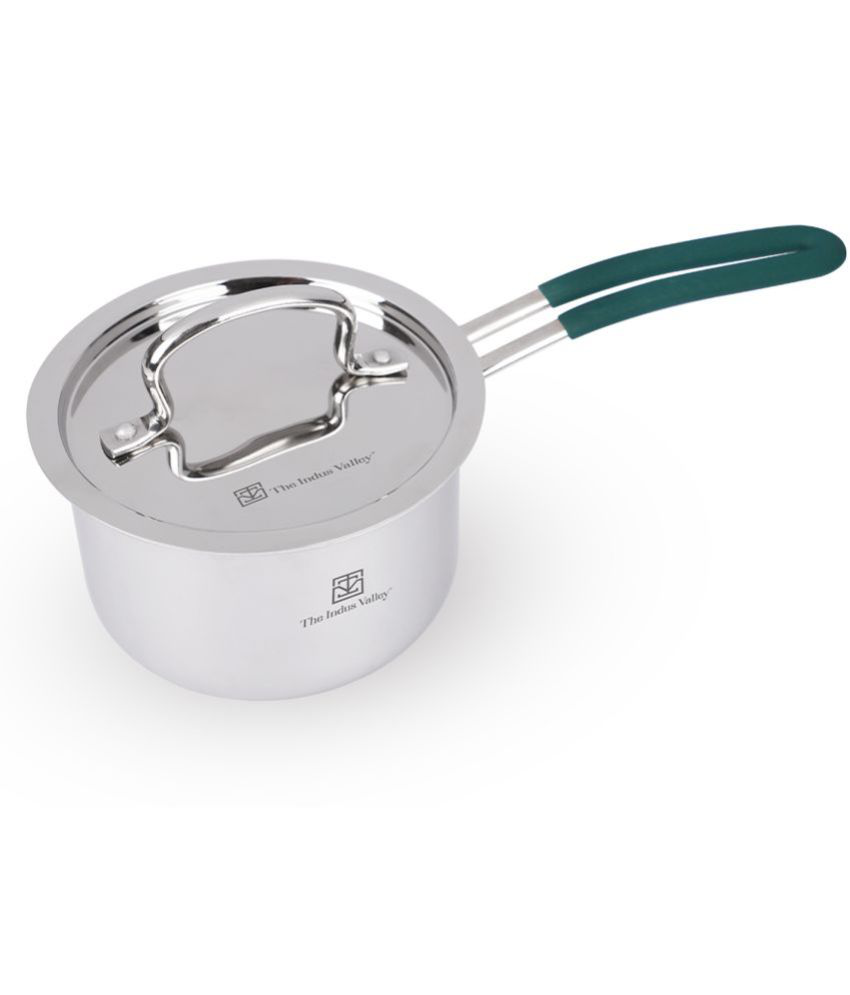     			The Indus Valley - Stainless Steel No Coating Sauce Pan 3000 ml ( Pack of 1 )