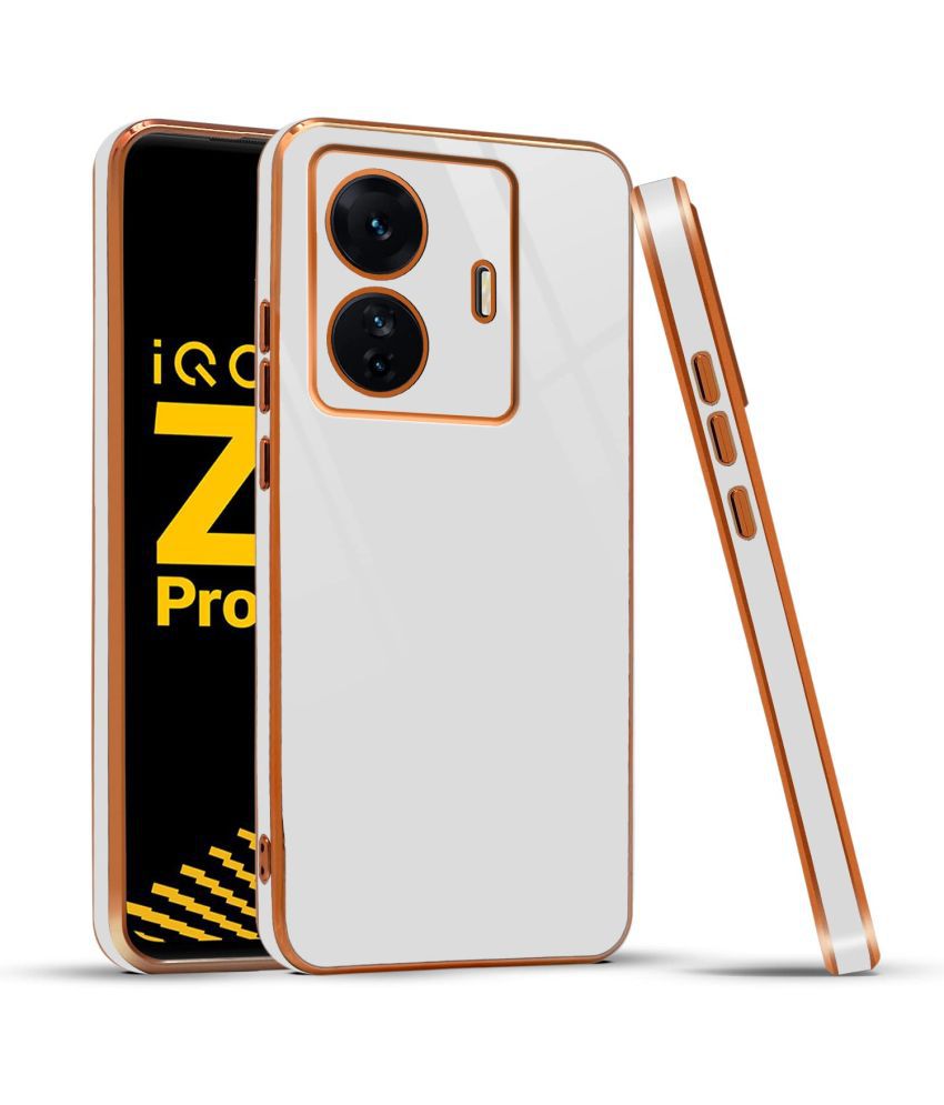     			Bright Traders - White Silicon Silicon Soft cases Compatible For IQOO Z6 Pro ( Pack of 1 )