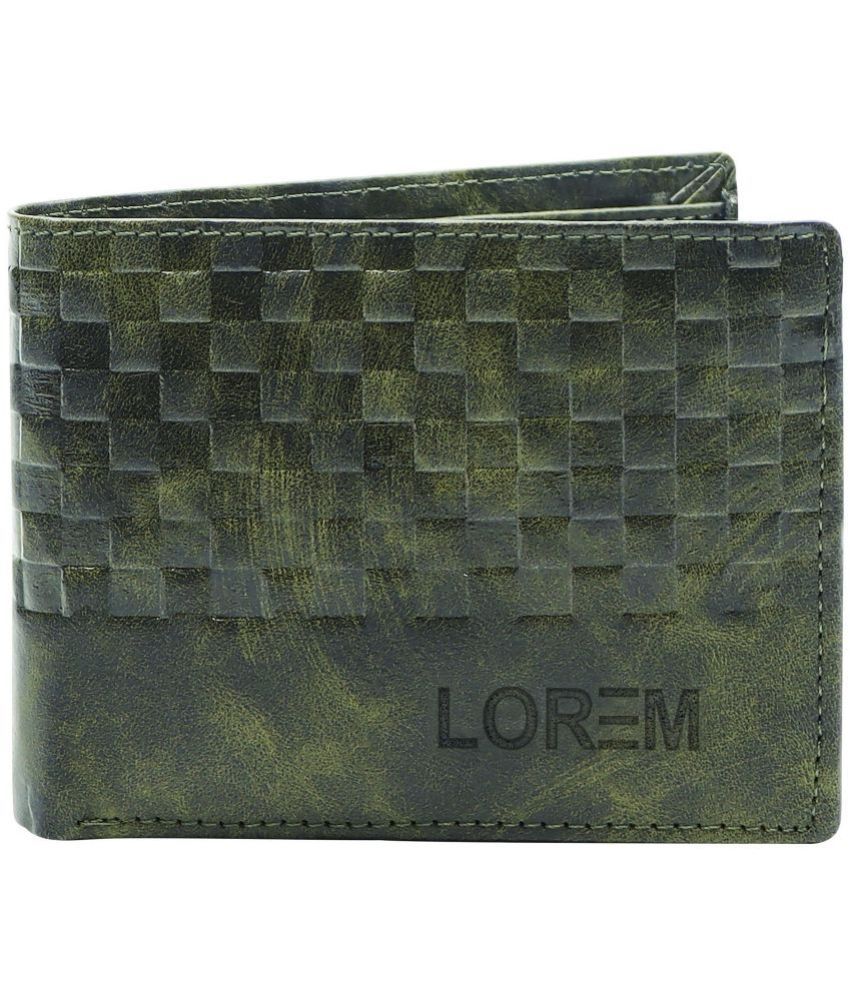     			Lorem - Green Faux Leather Men's Two Fold Wallet ( Pack of 1 )