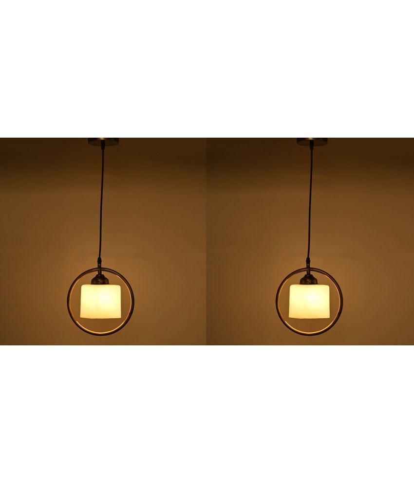     			Somil Glass Ceiling Light Pendant White - Pack of 2