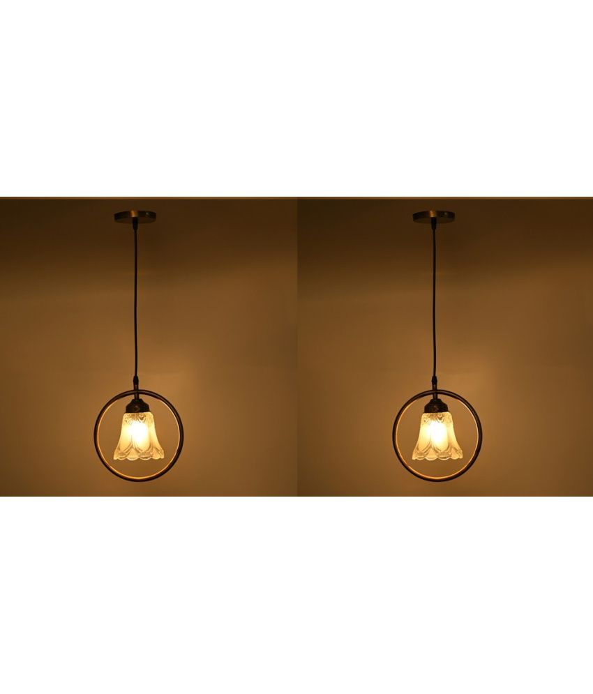     			Somil Glass Ceiling Light Pendant White - Pack of 2