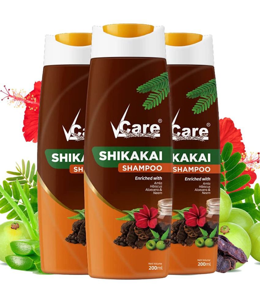     			VCare Shikakai Shampoo for Women and Men 200ml (Pack of 3) with Goodness of Anti Hair Fall Shampoo