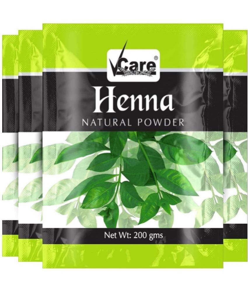     			VCare Henna Natural Powder for Hair 200g Each (Pack of 4) Natural Henna Hair Colour for Women & Men