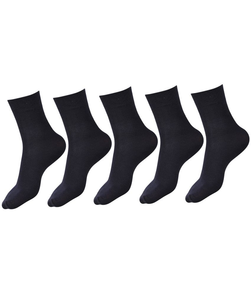    			Dollar - Black Cotton Boy's School Socks ( Pack of 5 )