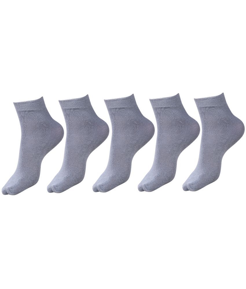     			Dollar - Grey Cotton Boy's School Socks ( Pack of 5 )