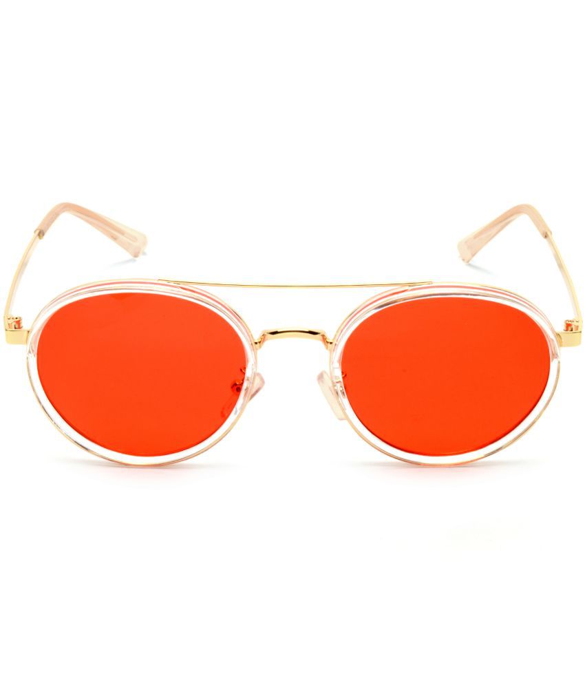     			MESPEE - Gold Round Sunglasses ( Pack of 1 )