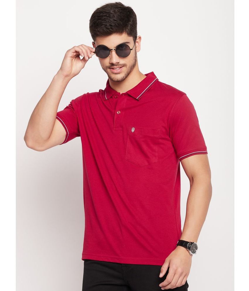     			UNIBERRY - Red Cotton Blend Regular Fit Men's Polo T Shirt ( Pack of 1 )
