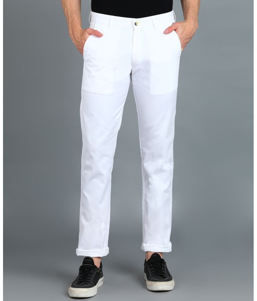     			Urbno Fashion White Slim Chinos ( Pack of 1 )