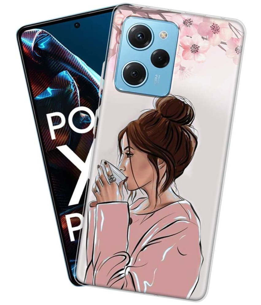     			NBOX - Multicolor Silicon Printed Back Cover Compatible For Poco X5 pro ( Pack of 1 )