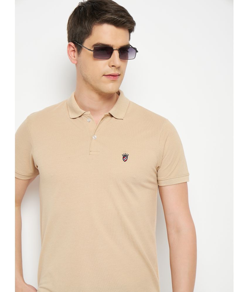     			RELANE - Beige Cotton Blend Regular Fit Men's Polo T Shirt ( Pack of 1 )