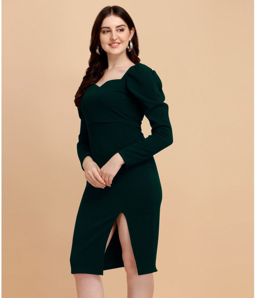     			Sheetal associates - Green Polyester Blend Women's Bodycon Dress ( Pack of 1 )
