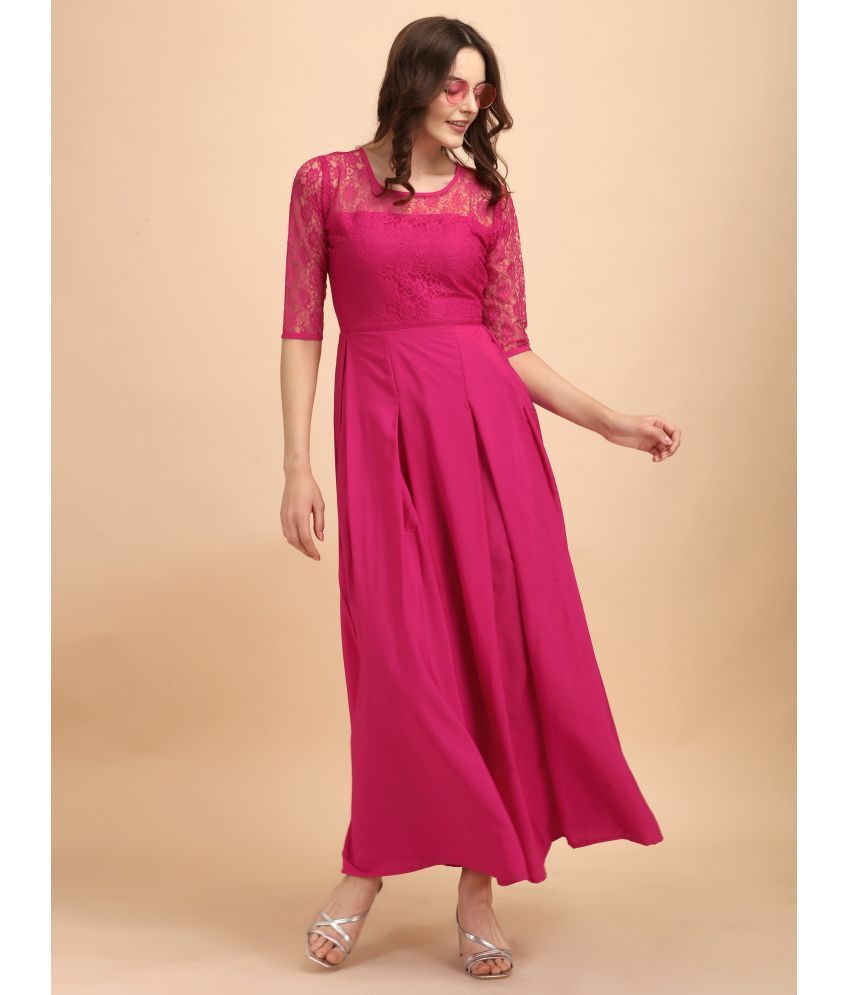     			Sheetal associates - Pink Crepe Women's Gown ( Pack of 1 )