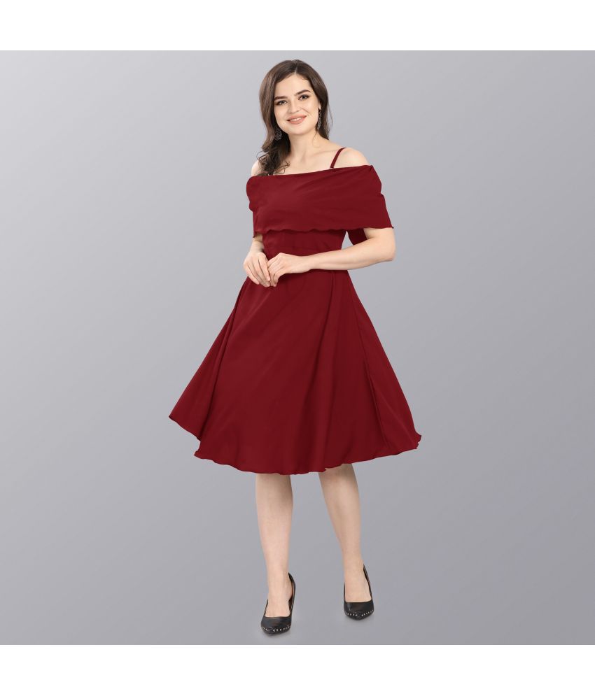     			Sheetal associates - Red Crepe Women's A-line Dress ( Pack of 1 )