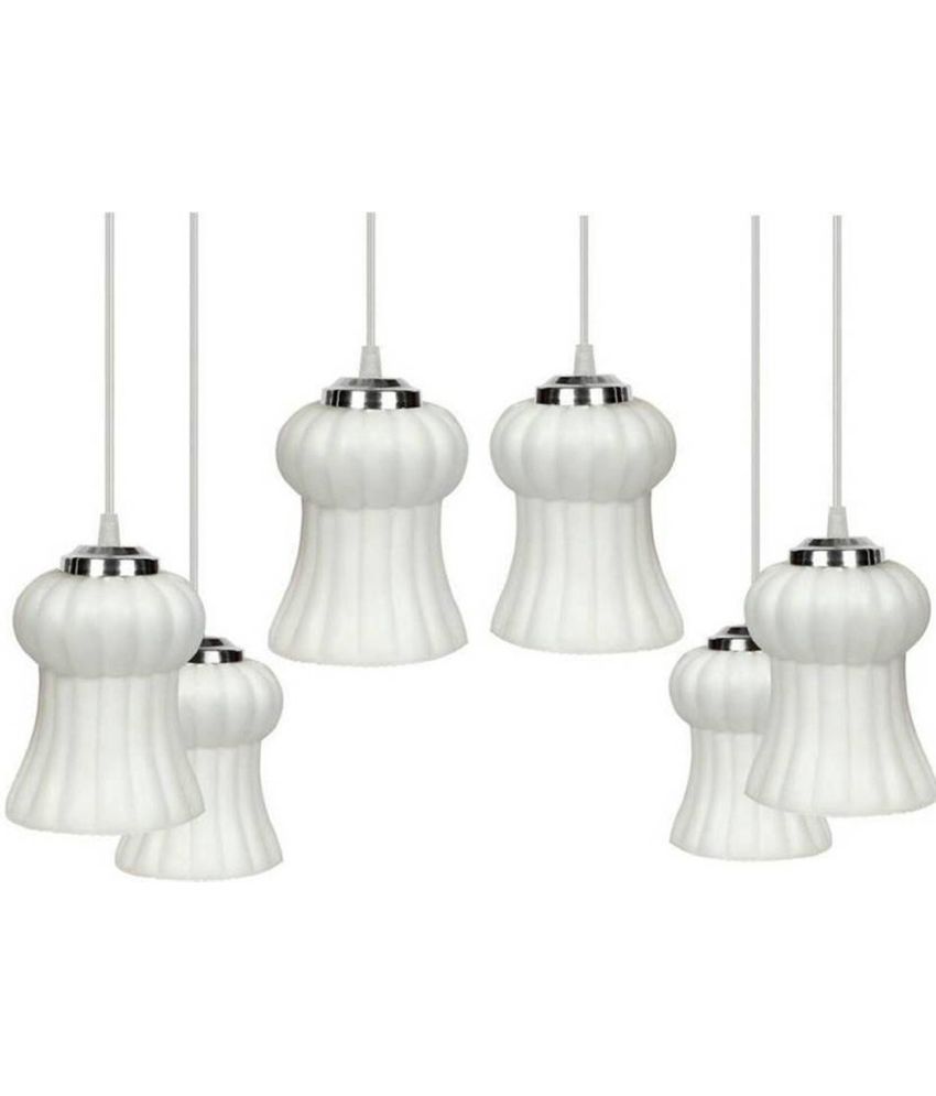     			Somil Glass Ceiling Light Pendant White - Pack of 6