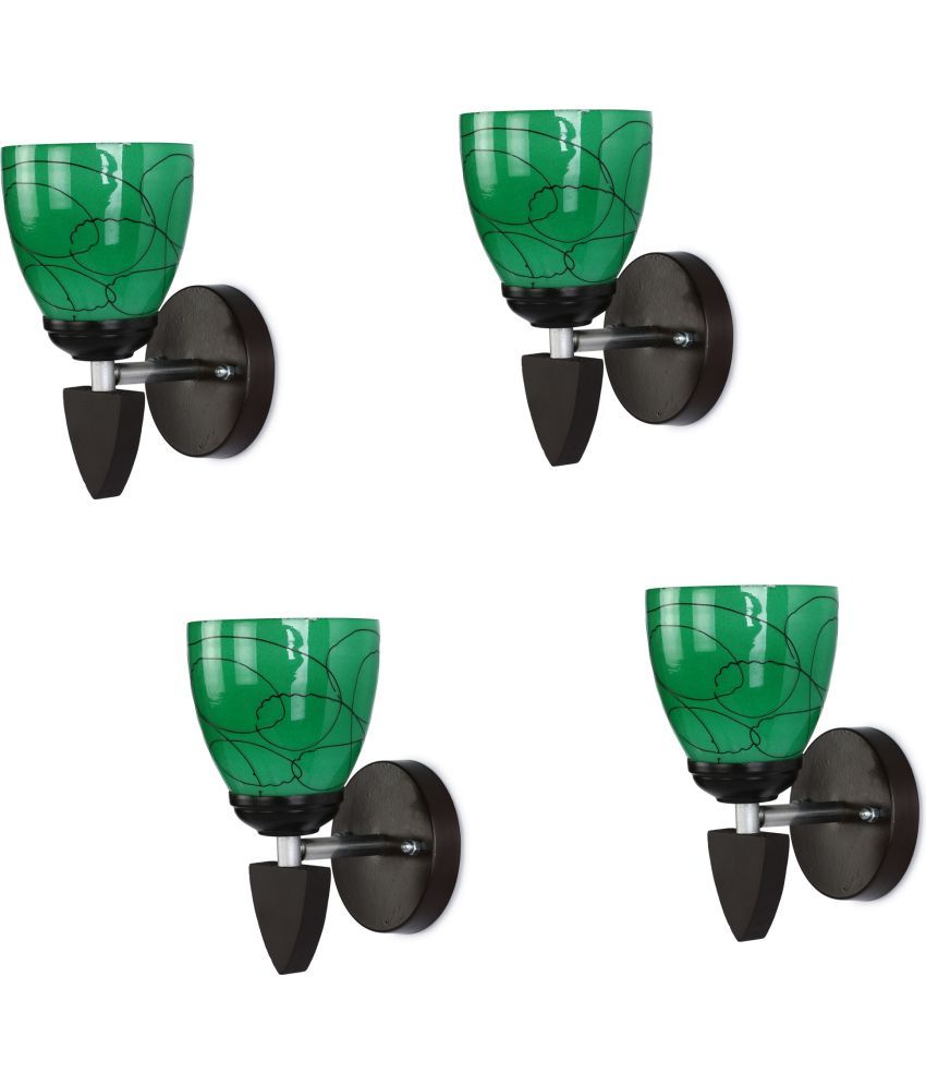     			Somil - Green Wallchiere ( Pack of 4 )