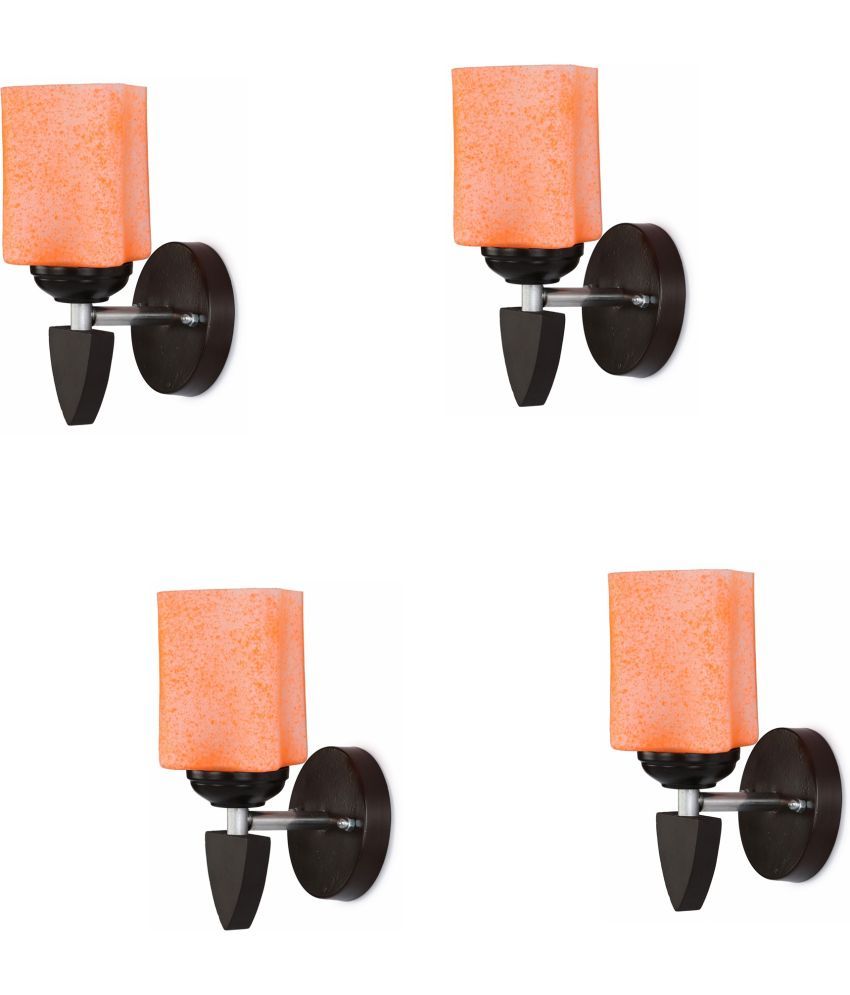     			Somil - Orange Wallchiere ( Pack of 4 )