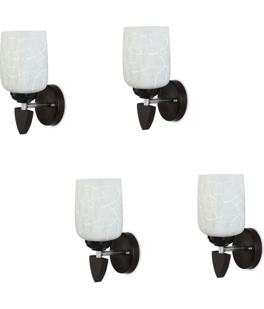     			Somil - White Wallchiere ( Pack of 4 )