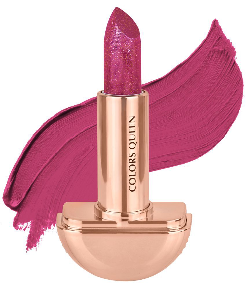    			Colors Queen Rock Star Glittering Matte Lipstick (Pink Peonies) (8g)