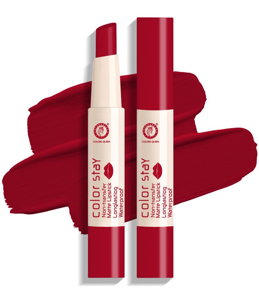     			Colors Queen Color Stay Long Lasting waterproof and Non Transfer Lipstick (Red) 2.1g
