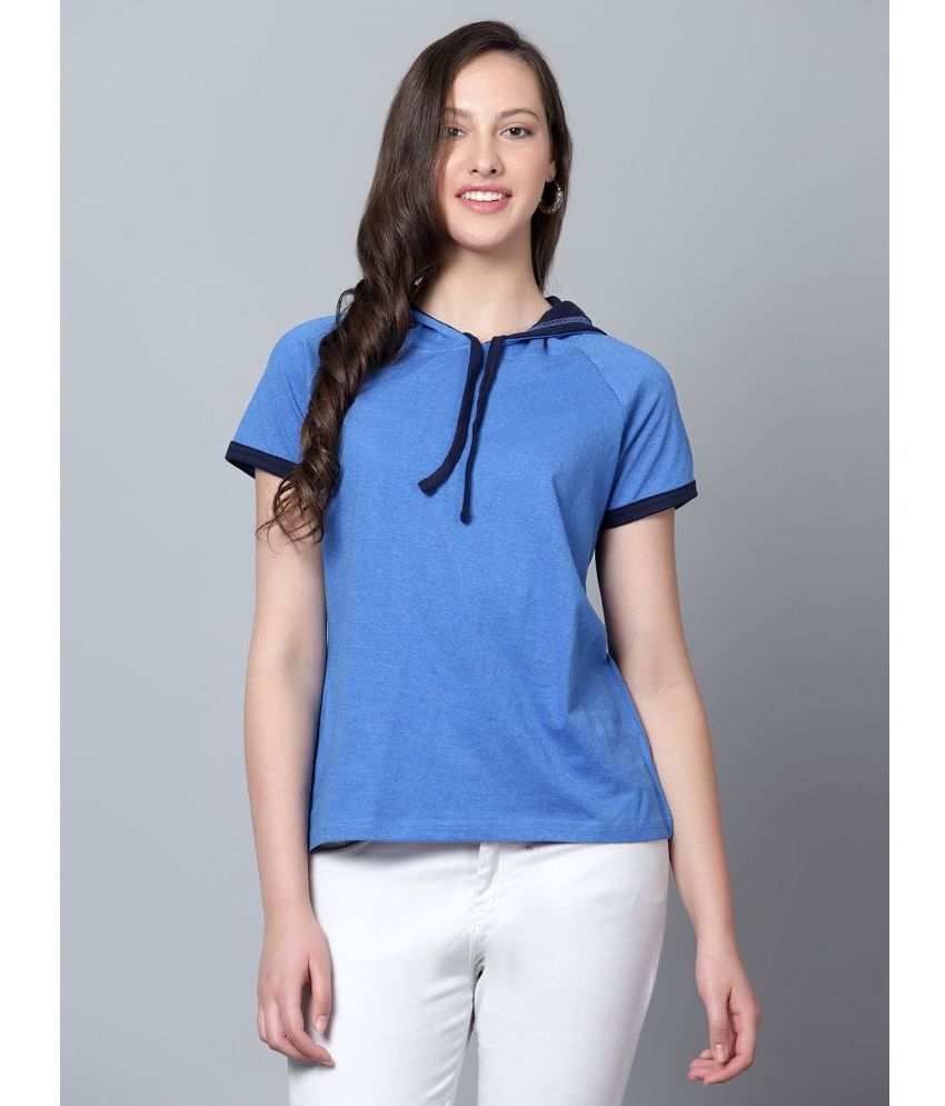     			Diaz - Blue Cotton Regular Fit Women's T-Shirt ( Pack of 1 )