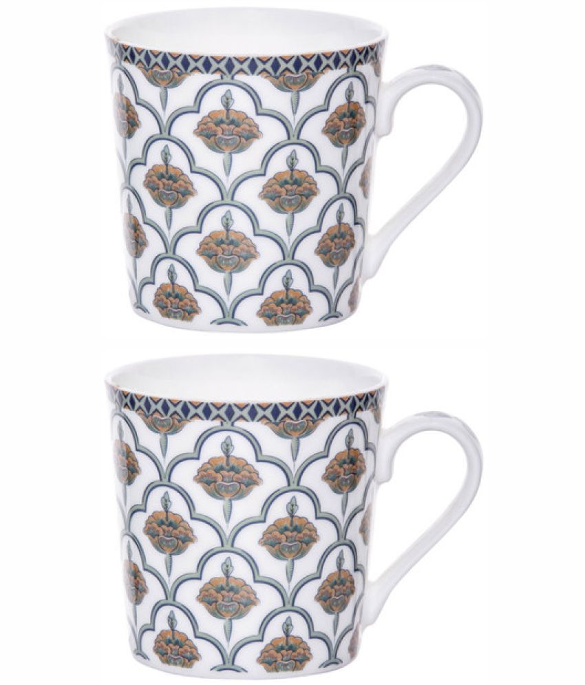     			GoodHomes - Bone China Single Walled Coffee Cup 320 ml ( Pack of 2 )
