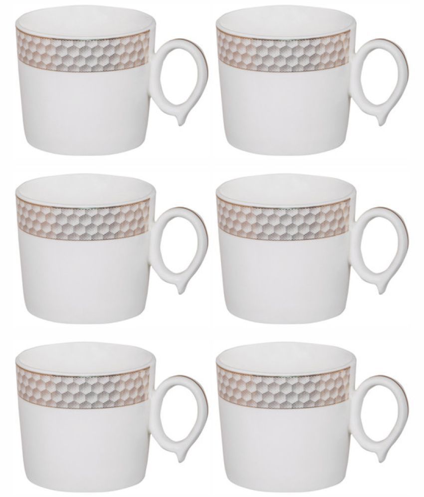     			GoodHomes - Porcelain Single Walled Coffee Cup 160 ml ( Pack of 6 )