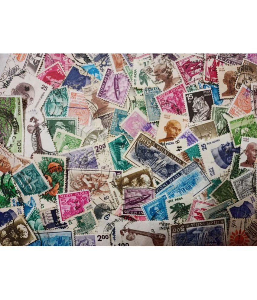     			Hop n Shop - India 100 Mixed Postal Stamps 100 Stamps