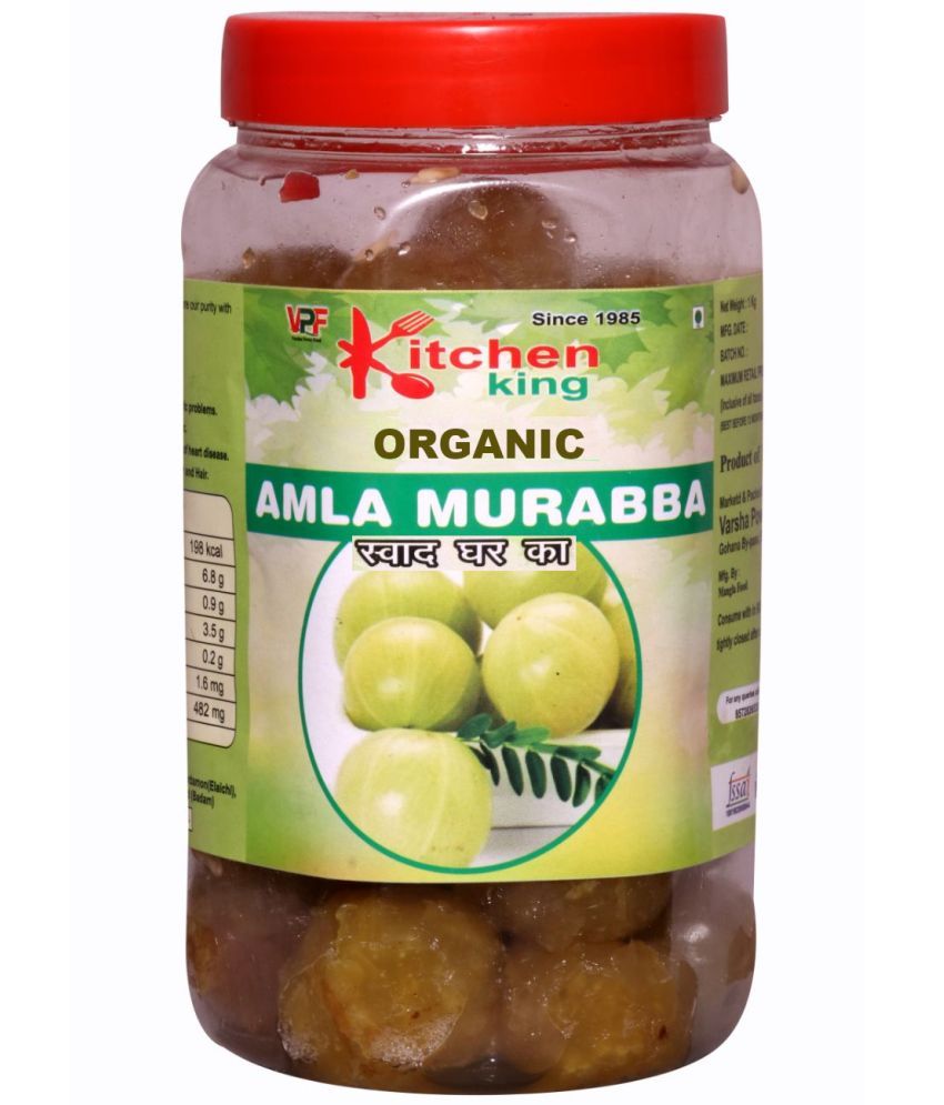     			Kitchen King The Real Taste of Maa Ka Hath Ka Swad ORGANIC Amla Murabba with Almond Indian Gooseberry Pickle 900 g