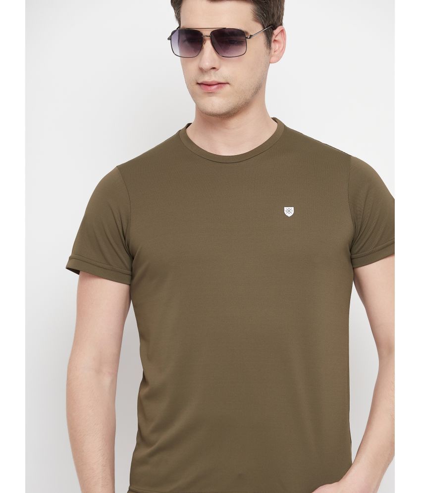     			OGEN - Olive Cotton Blend Regular Fit Men's T-Shirt ( Pack of 1 )