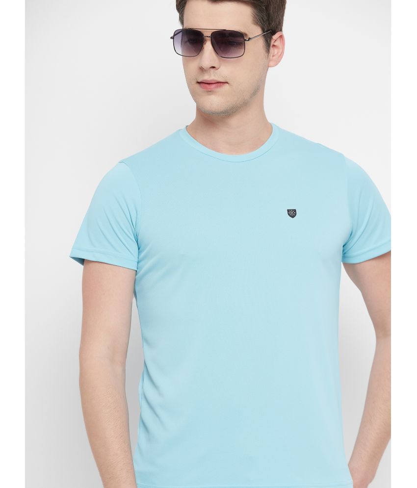     			OGEN - Sky Blue Cotton Blend Regular Fit Men's T-Shirt ( Pack of 1 )