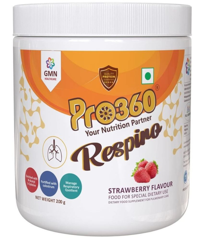     			PRO360 Respiro Protein for Lungs Care Nutrition Drink Powder 200 gm Strawberry