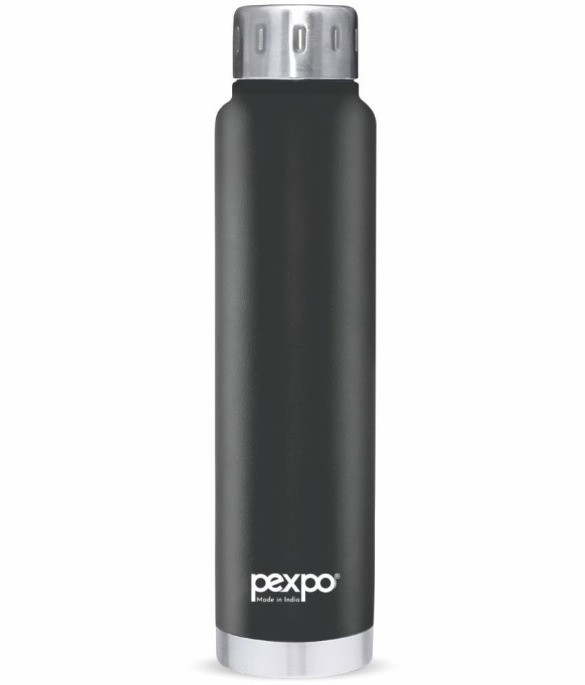     			Pexpo 500ml 24 Hrs Hot and Cold Flask, Cameo Vacuum insulated Bottle (Pack of 1, Black )
